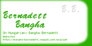 bernadett bangha business card